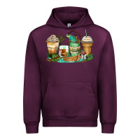 Mauve Wine fishing coffee cups Urban Hoodie - Zillion Design Studio