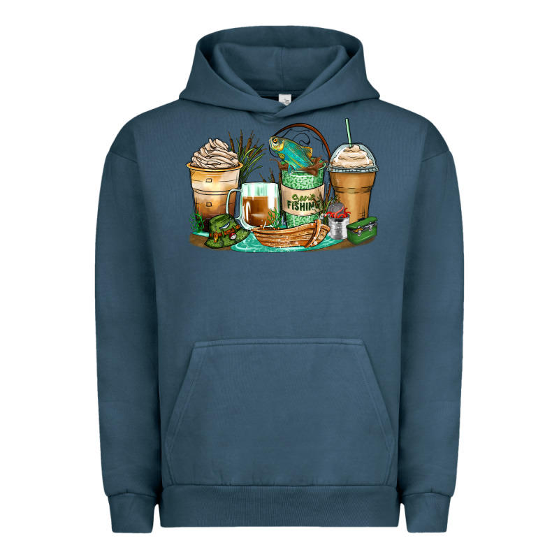 Fishing Coffee Cups Urban Hoodie by Zillion Design Studio | Teevron