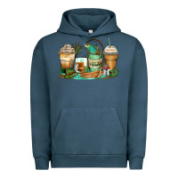 Pigment Midnight Navy fishing coffee cups Urban Hoodie - Zillion Design Studio