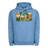 Pigment Pebble Blue fishing coffee cups Urban Hoodie - Zillion Design Studio