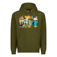 Army Green louisiana coffee cups Premium Hoodie - Zillion Design Studio