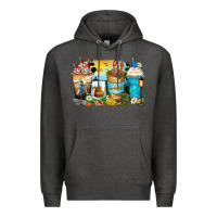 Charcoal Heather louisiana coffee cups Premium Hoodie - Zillion Design Studio