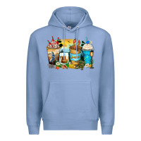 Colony Blue louisiana coffee cups Premium Hoodie - Zillion Design Studio