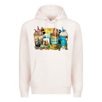 Pale Pink louisiana coffee cups Premium Hoodie - Zillion Design Studio