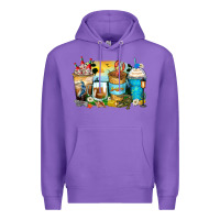 Purple louisiana coffee cups Premium Hoodie - Zillion Design Studio
