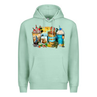 Seafoam louisiana coffee cups Premium Hoodie - Zillion Design Studio