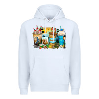 White louisiana coffee cups Premium Hoodie - Zillion Design Studio