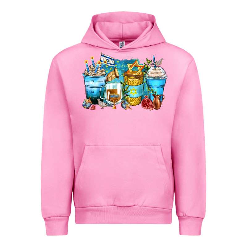 Hanukkah Coffee Cups Urban Hoodie by Zillion Design Studio | Teevron