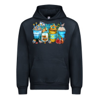 Navy hanukkah coffee cups Urban Hoodie - Zillion Design Studio