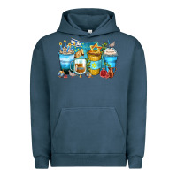 Pigment Midnight Navy hanukkah coffee cups Urban Hoodie - Zillion Design Studio