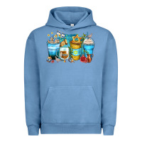 Pigment Pebble Blue hanukkah coffee cups Urban Hoodie - Zillion Design Studio