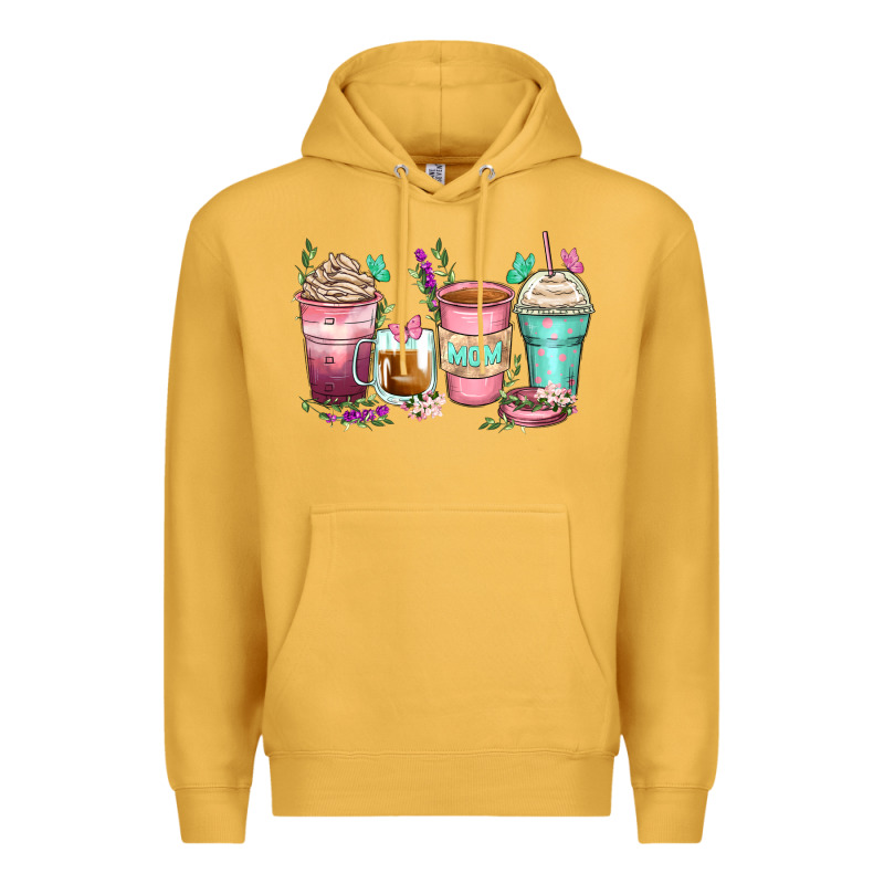 Mom Coffee Cups Premium Hoodie by Zillion Design Studio | Teevron