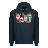 Navy mom coffee cups Premium Hoodie - Zillion Design Studio