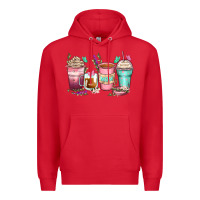 Red mom coffee cups Premium Hoodie - Zillion Design Studio