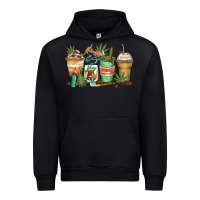 Foreset Green highly caffeinated coffee cups Urban Hoodie - Zillion Design Studio