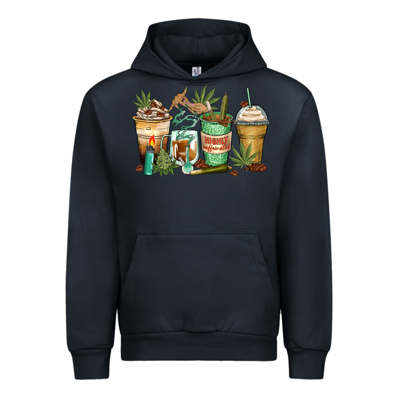 Highly Caffeinated Coffee Cups Urban Hoodie by Zillion Design Studio | Teevron