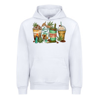 White highly caffeinated coffee cups Urban Hoodie - Zillion Design Studio