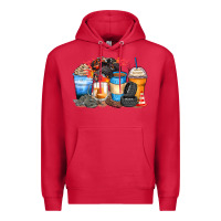 Cardinal monster truck coffee cups Premium Hoodie - Zillion Design Studio