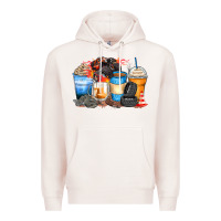 Pale Pink monster truck coffee cups Premium Hoodie - Zillion Design Studio