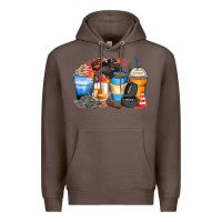 Coffee monster truck coffee cups Premium Hoodie - Zillion Design Studio
