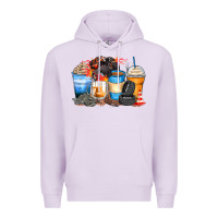 Lilac monster truck coffee cups Premium Hoodie - Zillion Design Studio