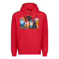 Red monster truck coffee cups Premium Hoodie - Zillion Design Studio