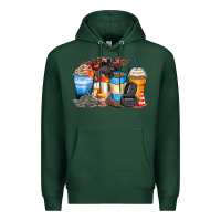 Sports Green monster truck coffee cups Premium Hoodie - Zillion Design Studio