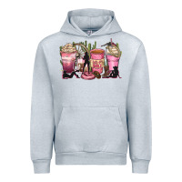 Heather Grey let's go girls coffee cups Urban Hoodie - Zillion Design Studio