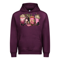 Mauve Wine let's go girls coffee cups Urban Hoodie - Zillion Design Studio
