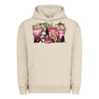 Pigment French Oak let's go girls coffee cups Urban Hoodie - Zillion Design Studio