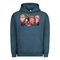 Pigment Midnight Navy let's go girls coffee cups Urban Hoodie - Zillion Design Studio