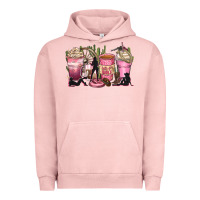 Pigment Salmon let's go girls coffee cups Urban Hoodie - Zillion Design Studio