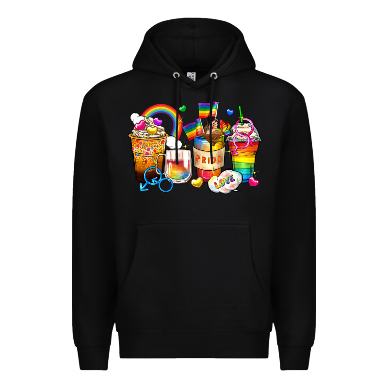 Pride Coffee Cups Premium Hoodie by Zillion Design Studio | Teevron