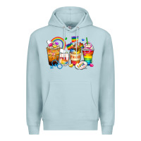 Blue Mist pride coffee cups Premium Hoodie - Zillion Design Studio