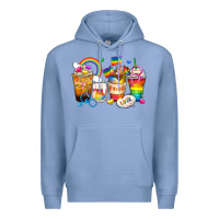 Colony Blue pride coffee cups Premium Hoodie - Zillion Design Studio