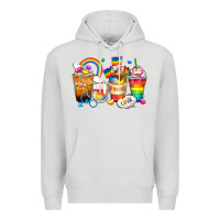Dove Grey pride coffee cups Premium Hoodie - Zillion Design Studio