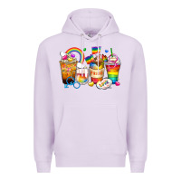 Lilac pride coffee cups Premium Hoodie - Zillion Design Studio