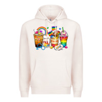 Pale Pink pride coffee cups Premium Hoodie - Zillion Design Studio