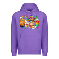 Purple pride coffee cups Premium Hoodie - Zillion Design Studio