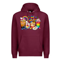 Burgundy pride coffee cups Premium Hoodie - Zillion Design Studio