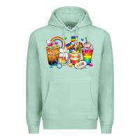 Seafoam pride coffee cups Premium Hoodie - Zillion Design Studio