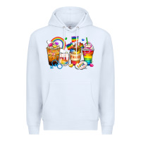 White pride coffee cups Premium Hoodie - Zillion Design Studio
