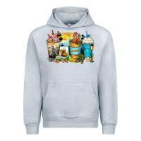 Heather Grey louisiana coffee cups Urban Hoodie - Zillion Design Studio