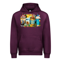 Mauve Wine louisiana coffee cups Urban Hoodie - Zillion Design Studio