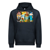 Navy louisiana coffee cups Urban Hoodie - Zillion Design Studio
