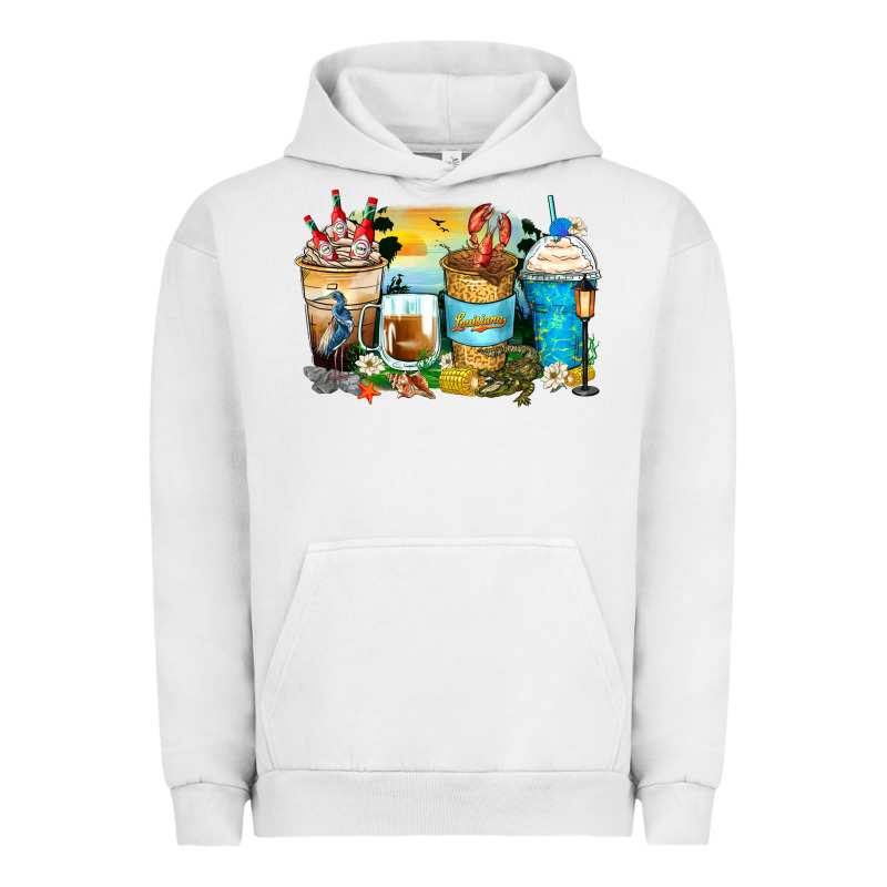 Louisiana Coffee Cups Urban Hoodie by Zillion Design Studio | Teevron