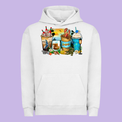 Louisiana Coffee Cups Urban Hoodie Designed By Zillion Design Studio