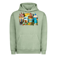 Pigment Oil Green louisiana coffee cups Urban Hoodie - Zillion Design Studio