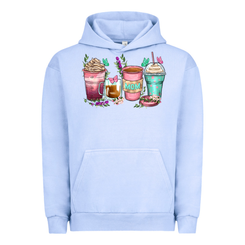 Mom Coffee Cups Urban Hoodie by Zillion Design Studio | Teevron