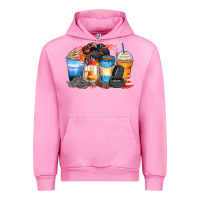 Fuchsia Pink monster truck coffee cups Urban Hoodie - Zillion Design Studio
